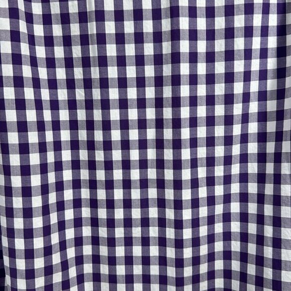 J Crew Mens Slim Fit Check Purple White Long Sleeve Cotton Button Down Shirt - Picture 13 of 15